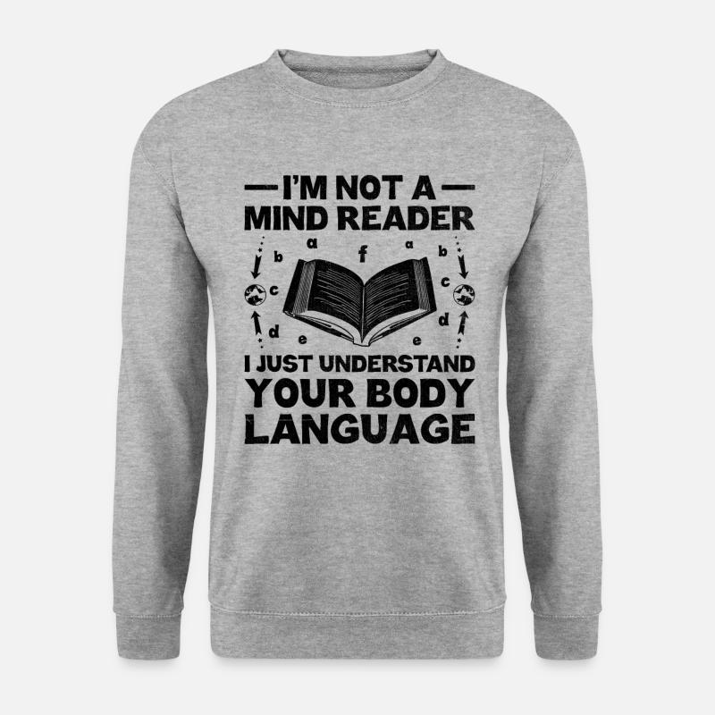 Fremdsprachenlehrer Schule Sprachlehrer - Unisex Pullover - Weißgrau meliert