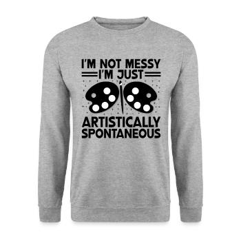 Art Teacher School Teacher Funny Art Teachers Scho - Unisex Sweatshirt - salt & pepper - Front - Alina (178cm) & Michal (187cm)