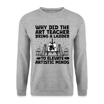Art Teacher School Teacher Funny Art Teachers Scho - Unisex Sweatshirt - salt & pepper - Front - Alina (178cm) & Michal (187cm)