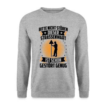 Road maintenance worker is already Chausseewärter - Unisex Sweatshirt - salt & pepper - Front - Alina (178cm) & Michal (187cm)