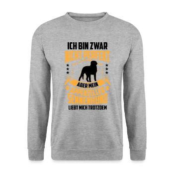 Mountain Dog loves me Appenzeller Mountain Dog - Unisex Sweatshirt - salt & pepper - Front - Alina (178cm) & Michal (187cm)