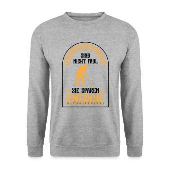 Building cleaners are not lazy window cleaners - Unisex Sweatshirt - salt & pepper - Front - Alina (178cm) & Michal (187cm)