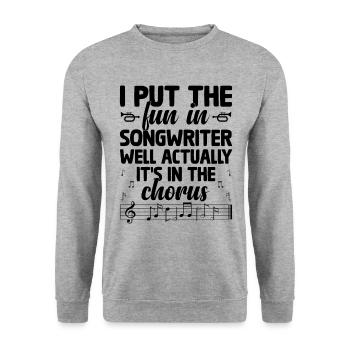 Musician Songwriter Singer Musician Music Music Pr - Unisex Sweatshirt - salt & pepper - Front - Alina (178cm) & Michal (187cm)