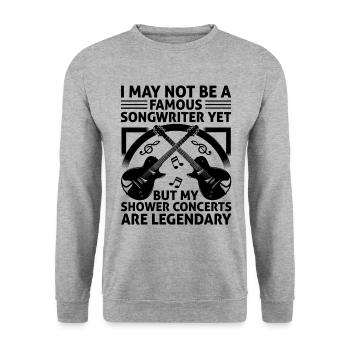 Musicien Auteur-compositeur Chanteur Musicien Musique Musique Pr - Sweat-shirt Unisexe - gris chiné - Devant - Alina (178cm) & Michal (187cm)