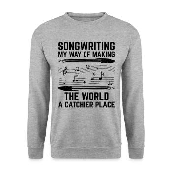 Musician Songwriter Singer Musician Music Music Pr - Unisex Sweatshirt - salt & pepper - Front - Alina (178cm) & Michal (187cm)