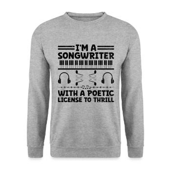 Musician Songwriter Singer Musician Music Music Pr - Unisex Sweatshirt - salt & pepper - Front - Alina (178cm) & Michal (187cm)