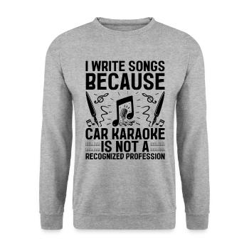 Musician Songwriter Singer Musician Music Music Pr - Unisex Sweatshirt - salt & pepper - Front - Alina (178cm) & Michal (187cm)