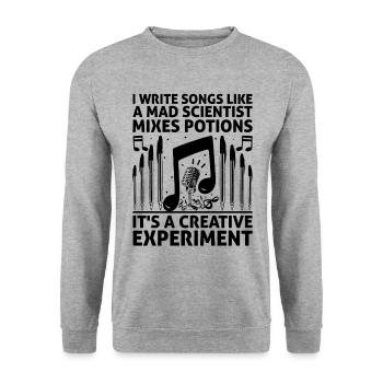 Musician Songwriter Singer Musician Music Music Pr - Unisex Sweatshirt - salt & pepper - Front - Alina (178cm) & Michal (187cm)