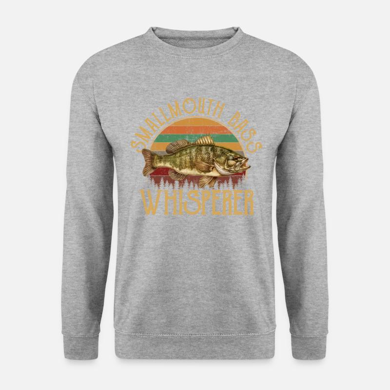 Smallmouth bass - Unisex Pullover - Weißgrau meliert