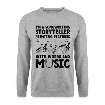 Musician Songwriter Singer Musician Music Music Pr - Unisex Sweatshirt - salt & pepper - Front - Alina (178cm) & Michal (187cm)