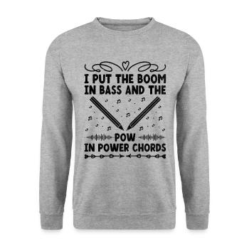 Musicien Auteur-compositeur Chanteur Musicien Musique Musique Pr - Sweat-shirt Unisexe - gris chiné - Devant - Alina (178cm) & Michal (187cm)