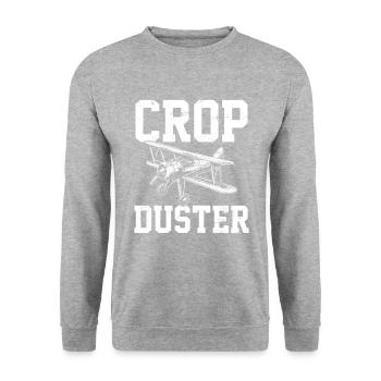 professional crop dusting, cropdusting - Unisex Pullover - Weißgrau meliert - Vorne - Alina (178cm) & Michal (187cm)