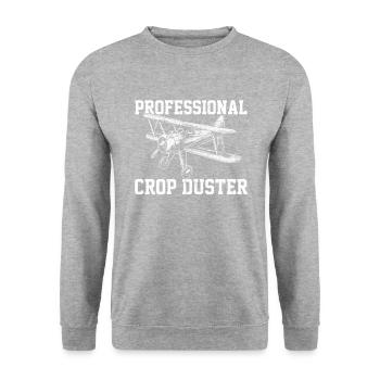 professional crop dusting, cropdusting - Unisex Pullover - Weißgrau meliert - Vorne - Alina (178cm) & Michal (187cm)