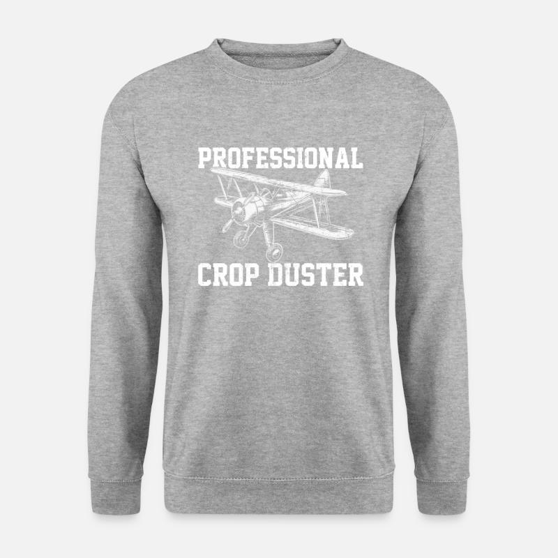 professional crop dusting, cropdusting - Unisex Pullover - Weißgrau meliert