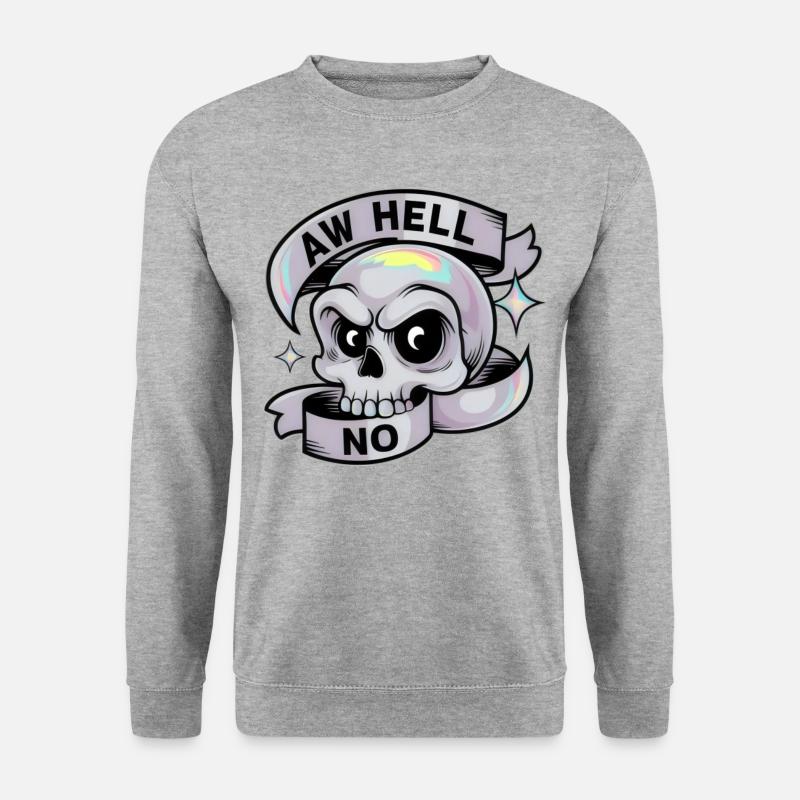 Aw Hell No - Unisex Sweatshirt - salt & pepper