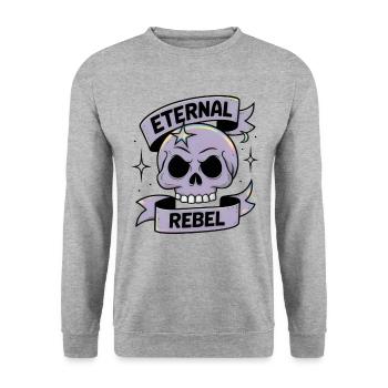 Eternal Rebel - Unisex Sweatshirt - salt & pepper - Front - Alina (178cm) & Michal (187cm)