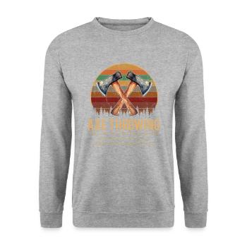 axe throwing definition - Unisex Pullover - Weißgrau meliert - Vorne - Alina (178cm) & Michal (187cm)