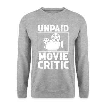 Unpaid Movie Critic, Filmmaker - Unisex Pullover - Weißgrau meliert - Vorne - Alina (178cm) & Michal (187cm)