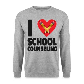 Conseiller scolaire Cœur I (Cœur) - Sweat-shirt Unisexe - gris chiné - Devant - Alina (178cm) & Michal (187cm)