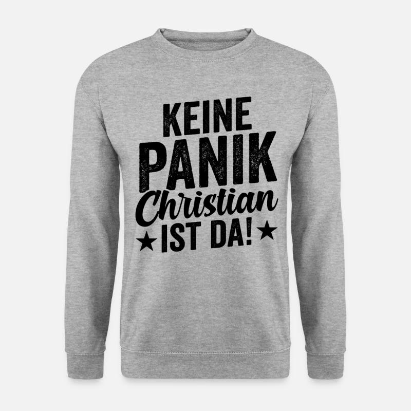 Vorname Chris Christian - Unisex Pullover - Weißgrau meliert
