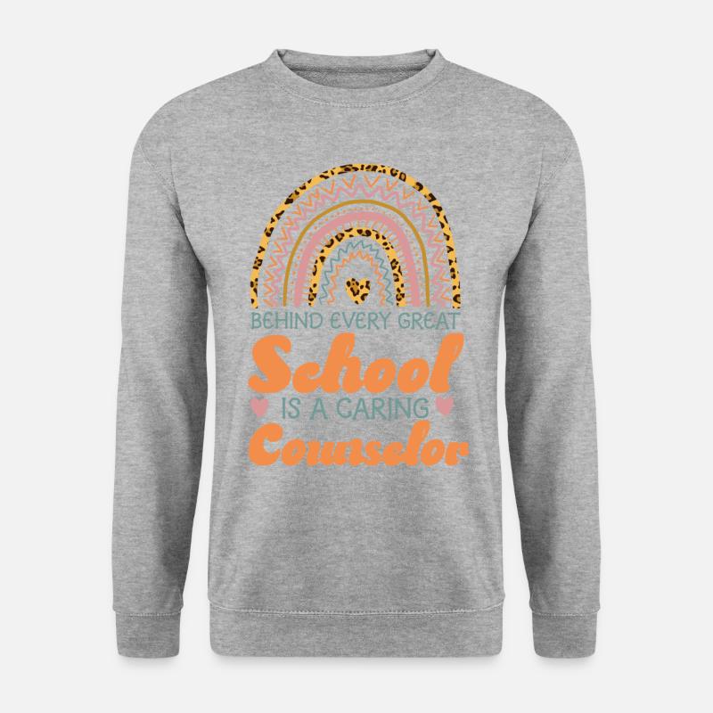 School Counselor Rainbow Behind - Unisex Sweatshirt - salt & pepper