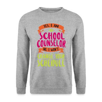 Conseiller scolaire Oui Je suis une école - Sweat-shirt Unisexe - gris chiné - Devant - Alina (178cm) & Michal (187cm)