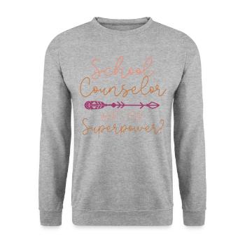 Conseiller scolaire Je suis une école - Sweat-shirt Unisexe - gris chiné - Devant - Alina (178cm) & Michal (187cm)