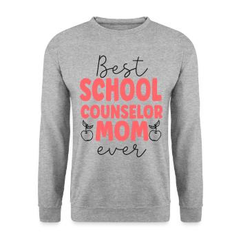 Conseillère scolaire Maman Meilleure école - Sweat-shirt Unisexe - gris chiné - Devant - Alina (178cm) & Michal (187cm)