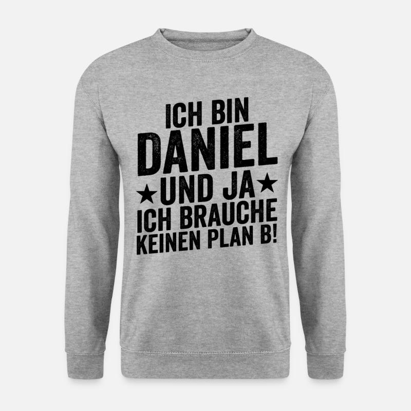 Vorname Daniel - Unisex Pullover - Weißgrau meliert