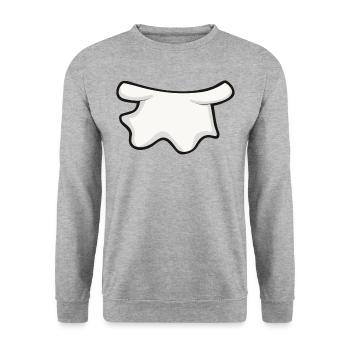 Spooky Ghost Halloween Costume Disguise - Unisex Sweatshirt - salt & pepper - Front - Alina (178cm) & Michal (187cm)