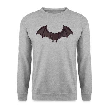 Costume d’Halloween Chauve-souris effrayante pour enfants - Sweat-shirt Unisexe - gris chiné - Devant - Alina (178cm) & Michal (187cm)