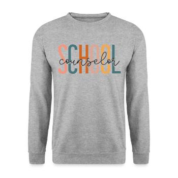 School Counselor School Counselor - Unisex Sweatshirt - salt & pepper - Front - Alina (178cm) & Michal (187cm)