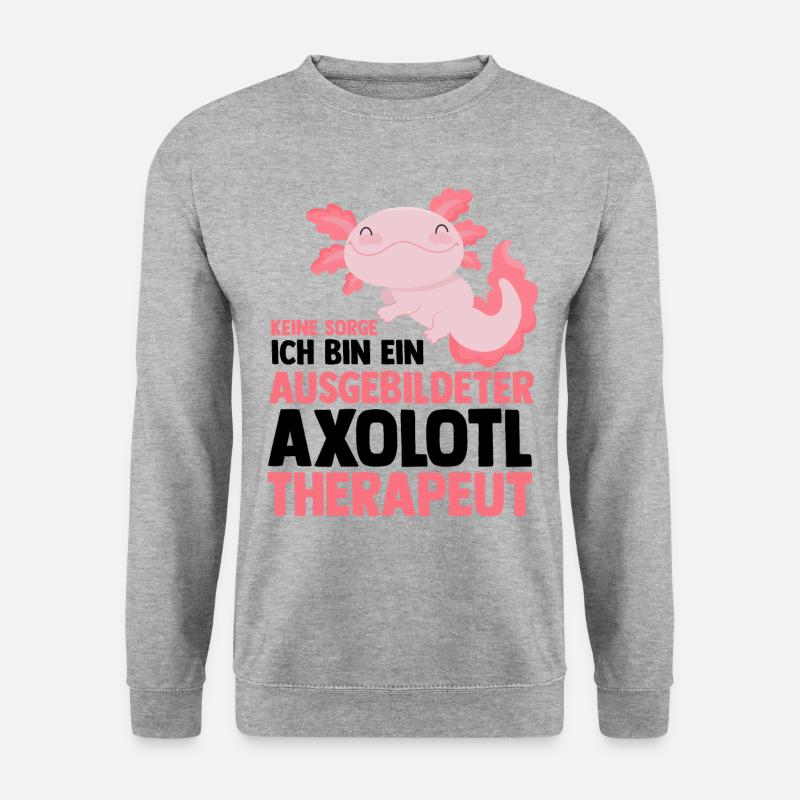 Axolotl - Unisex Pullover - Weißgrau meliert