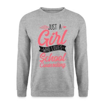 Conseillère scolaire Juste une fille qui - Sweat-shirt Unisexe - gris chiné - Devant - Alina (178cm) & Michal (187cm)