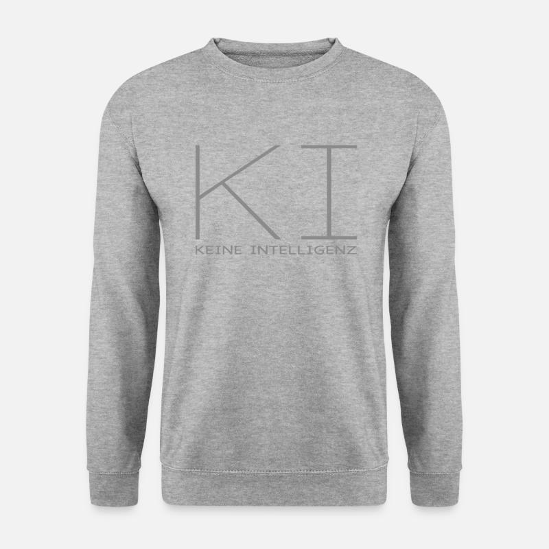 AI - No Intelligence - Unisex Sweatshirt - salt & pepper