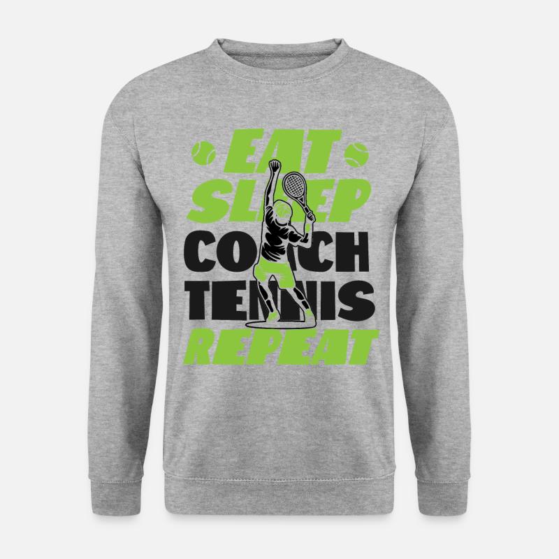 Funny Tennis Player Racket Coach - Unisex Sweatshirt - salt & pepper