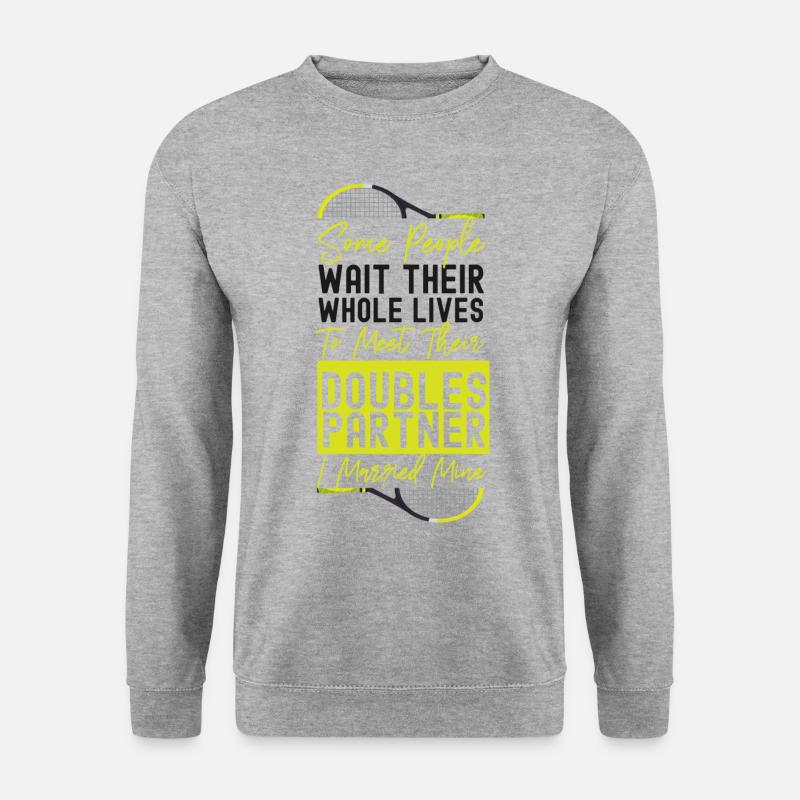 Funny Tennis Player Racket Husband - Unisex Sweatshirt - salt & pepper
