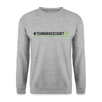 Raquette de joueur de tennis drôle - Sweat-shirt Unisexe - gris chiné - Devant - Alina (178cm) & Michal (187cm)