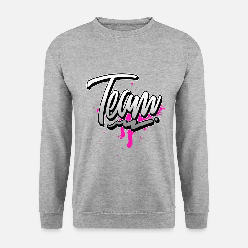 Team - Unisex Pullover - Weißgrau meliert