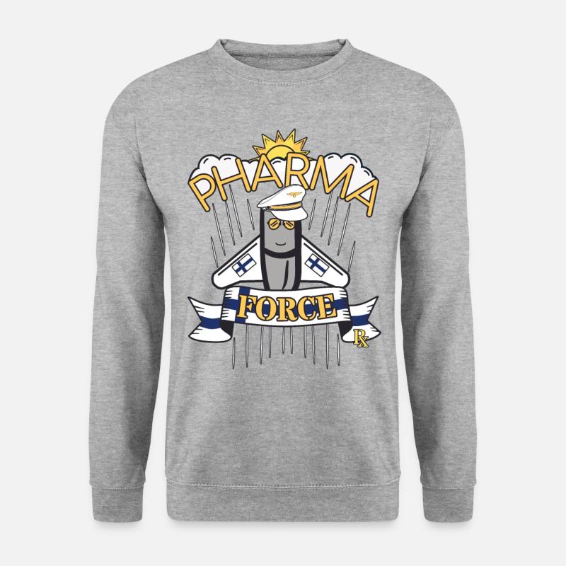 Apotheke Finnland Pharma Force - Unisex Pullover - Weißgrau meliert