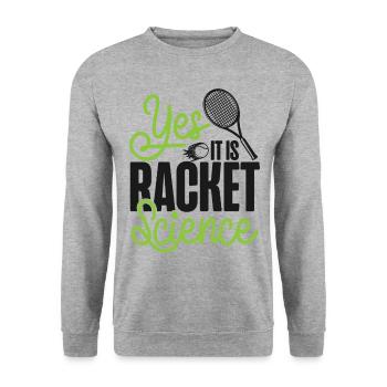 Funny Tennis Player Racket You - Unisex Sweatshirt - salt & pepper - Front - Alina (178cm) & Michal (187cm)