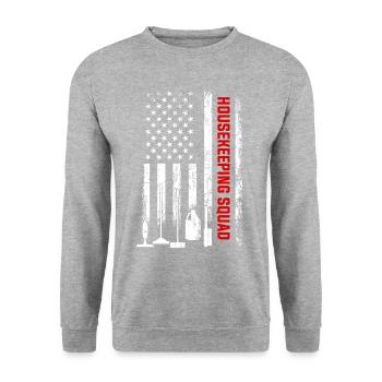 Housekeeping cleaning lover, housekeeper - Unisex Pullover - Weißgrau meliert - Vorne - Alina (178cm) & Michal (187cm)