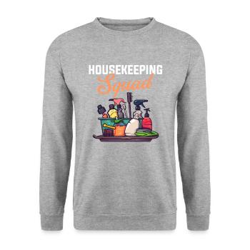 Housekeeping cleaning lover, housekeeper - Unisex Pullover - Weißgrau meliert - Vorne - Alina (178cm) & Michal (187cm)