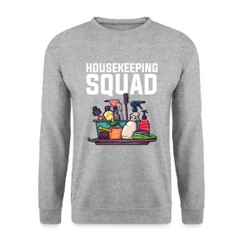 Housekeeping cleaning lover, housekeeper - Unisex Pullover - Weißgrau meliert - Vorne - Alina (178cm) & Michal (187cm)