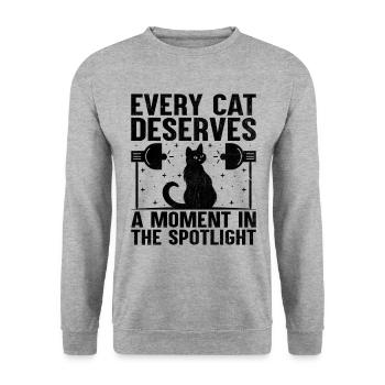 Cat Photographers Cat Lovers Photograpy Cats Photo - Unisex Sweatshirt - salt & pepper - Front - Alina (178cm) & Michal (187cm)