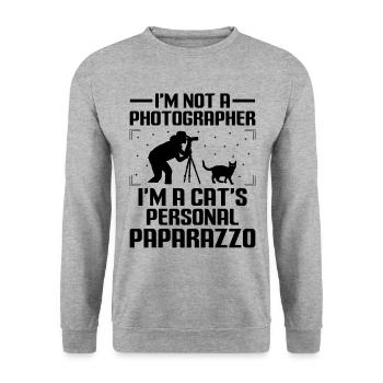 Chat Photographes Chat Amoureux Des Chats Photo - Sweat-shirt Unisexe - gris chiné - Devant - Alina (178cm) & Michal (187cm)
