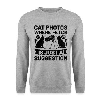 Cat Photographers Cat Lovers Photograpy Cats Photo - Unisex Sweatshirt - salt & pepper - Front - Alina (178cm) & Michal (187cm)