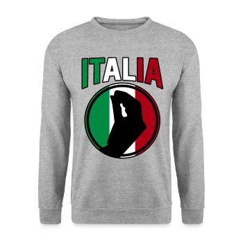 Italia Italian Italian Italy - Unisex Sweatshirt - salt & pepper - Front - Alina (178cm) & Michal (187cm)