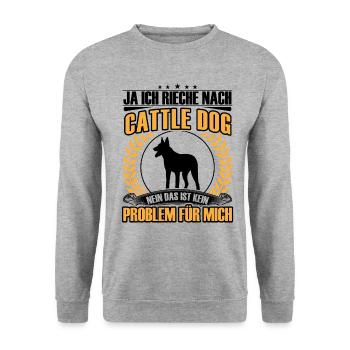 Je sens comme Australian Cattle Dog Cattle Dog - Sweat-shirt Unisexe - gris chiné - Devant - Alina (178cm) & Michal (187cm)
