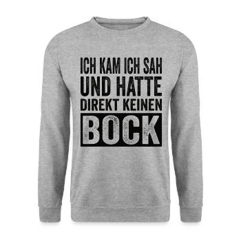 Je suis venu, j’ai vu et je n’en ai pas eu envie tout de suite - Sweat-shirt Unisexe - gris chiné - Devant - Alina (178cm) & Michal (187cm)